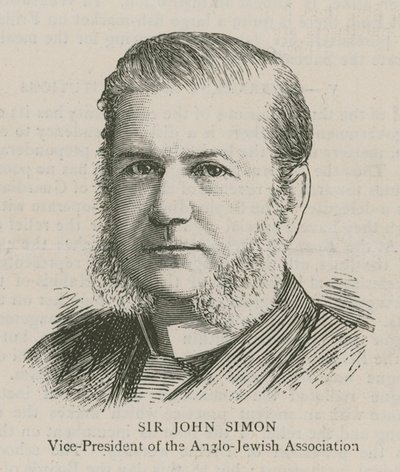 Sir John Simon, Vizepräsident der Anglo-Jewish Association von English School