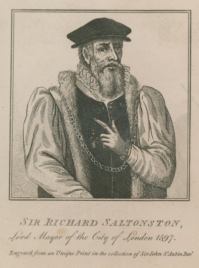 Sir Richard Saltonston, Lord Mayor von London 1597 von English School