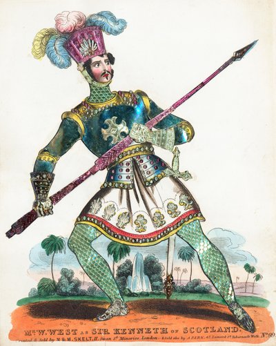 Sir William West als Sir Kenneth von Schottland von English School