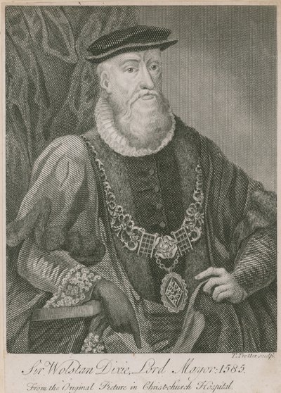 Sir Wolstan Dixie, Lord Mayor von London, 1585 von English School