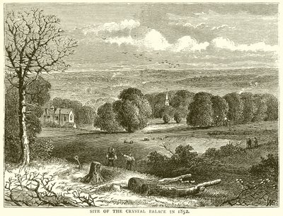 Ort des Kristallpalasts, 1852 von English School