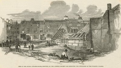 Standort des Modellwohnhauses, errichtet von der General Society for Improving the Dwellings of the Working Classes von English School