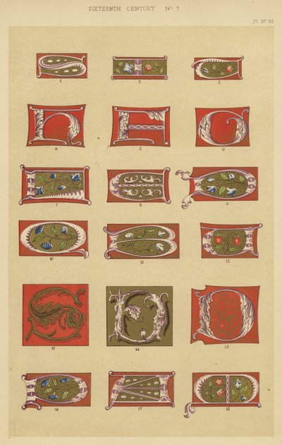 Sechzehntes Jahrhundert (Chromolithografie) von English School