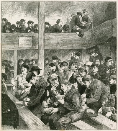 Skizze beim Diebesschmaus von Ned Wright von English School