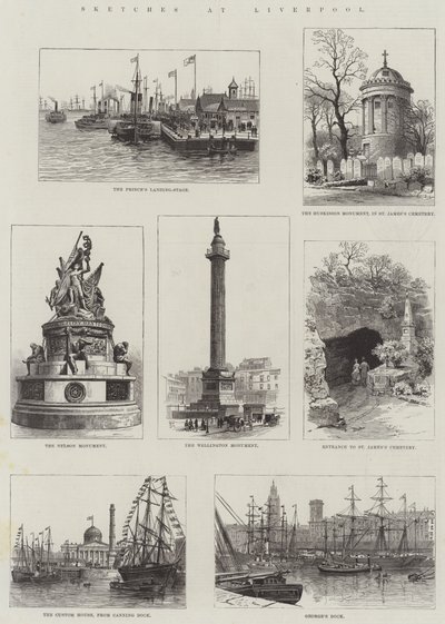 Skizzen in Liverpool (Stich) von English School
