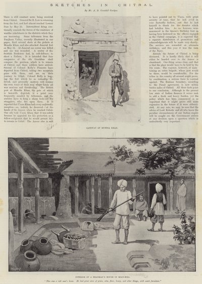 Skizzen in Chitral (Lithografie) von English School