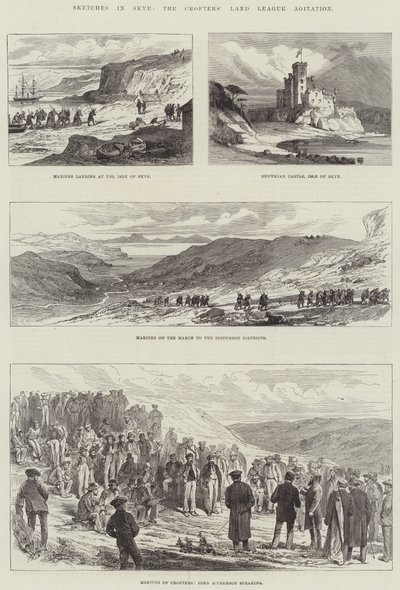 Skizzen auf Skye, die Agitation der Crofters