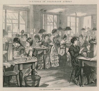 Skizzen in der Telegraph Street - Die Metropolitan-Galerie von English School