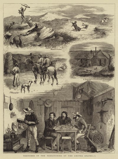 Skizzen in den Territorien der Vereinigten Staaten, I von English School