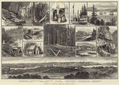Skizzen von Vancouver Island und British Columbia von English School