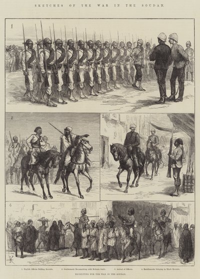 Skizzen des Krieges im Sudan (Stich) von English School