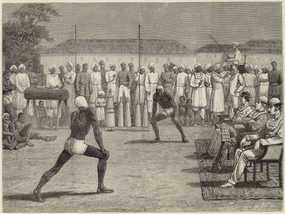 Skizzen mit einem einheimischen Regiment aus Bombay von English School