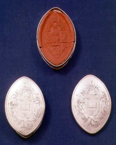Skippet-Boxen mit Wappen in Rokoko-Kartuschen graviert, London, 1740 von English School