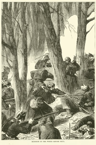 Scharmützel im Wald vor Metz, September 1870 von English School