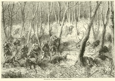 Gefecht im Wald vor Paris, Oktober 1870 von English School