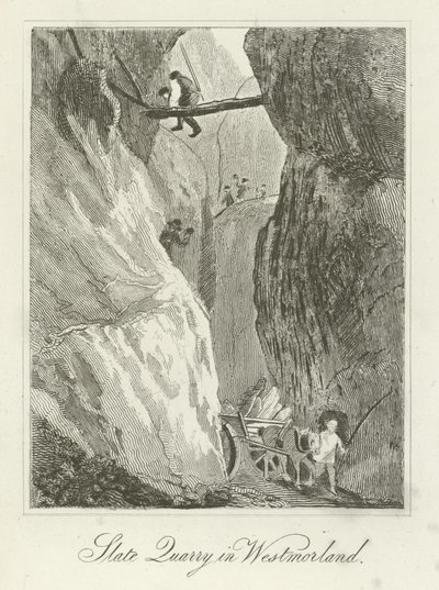 Schieferbruch in Westmorland von English School