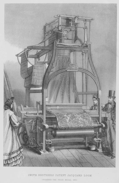 Smith Brothers Patent Jacquard-Webstuhl, Preis-Medaille 1862 von English School