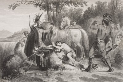 Smith wird von Pocahontas gerettet, aus 