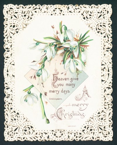 Schneeglöckchen, Weihnachtskarte von English School