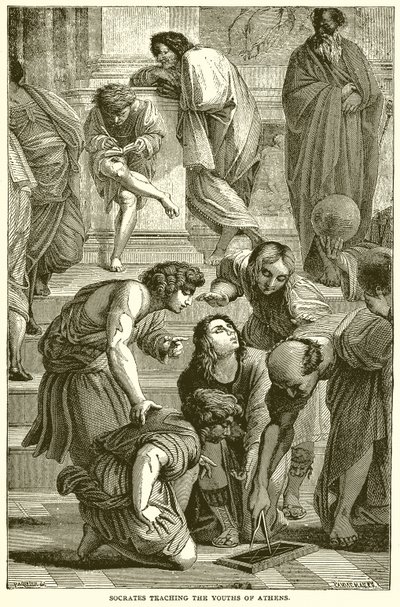 Sokrates lehrt die Jugend von Athen von English School