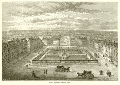 Soho Square, um 1700 von English School