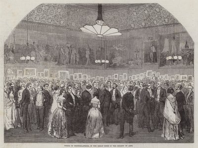 Abend der Fotografen im großen Saal der Gesellschaft der Künste (Gravur) von English School