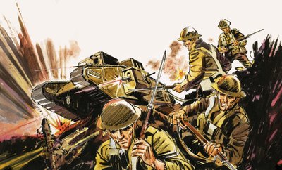 Soldaten und Panzer von English School