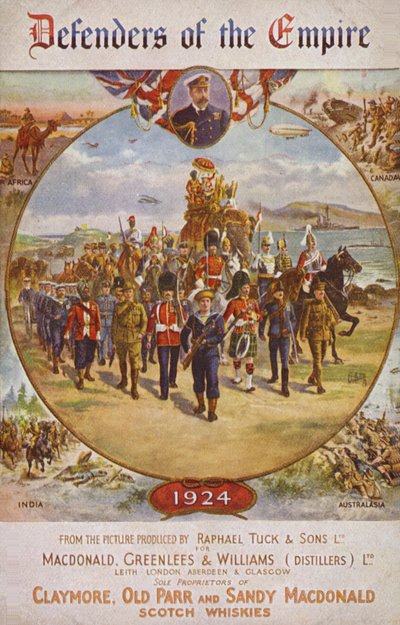 Soldaten des Britischen Empire und König Georg V. von English School