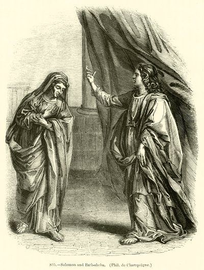 Salomo und Bathseba, Philippe de Champaigne von English School