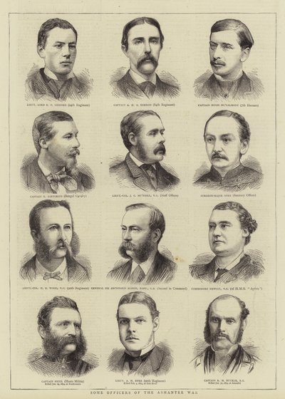 Einige Offiziere des Ashantee-Krieges (Stich) von English School