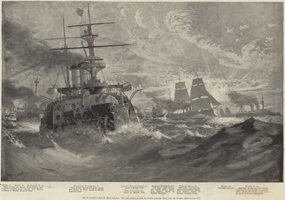 Einige russische Kriegsschiffe von English School