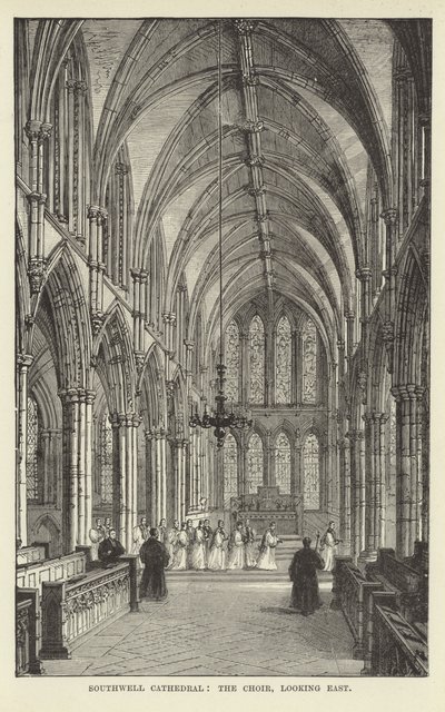 Southwell Kathedrale, der Chor, nach Osten blickend von English School