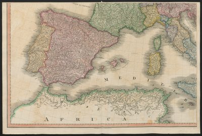 Spanien und Portugal, aus Europa, beschreibt alle Änderungen des Territoriums, zusammen mit ihren Abweichungen in den Grenzlinien seiner verschiedenen Reiche und Staaten, vereinbart und bestätigt durch den definitiven Vertrag von Paris, 20. Nov. 1815, verö von English School
