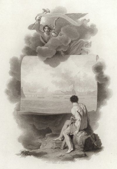 Spanische Flotte bei Santa Cruz zerstört von English School