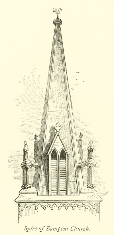 Turm der Bampton Kirche von English School