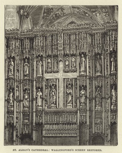 St Albans Kathedrale, Wallingfords Schirm restauriert von English School