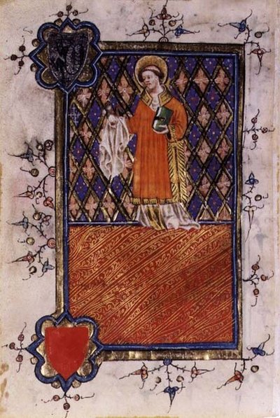 St. Barnabas, aus einem Stundenbuch, ca. 1400-40 von English School
