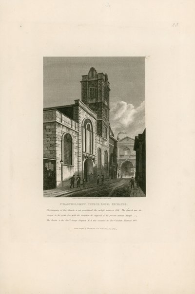 St. Bartholomäus Kirche, Royal Exchange, London von English School