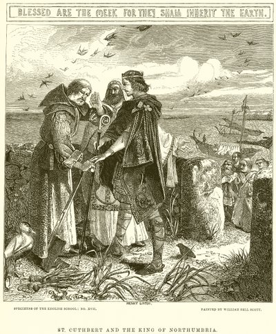 St. Cuthbert und der König von Northumbria von English School