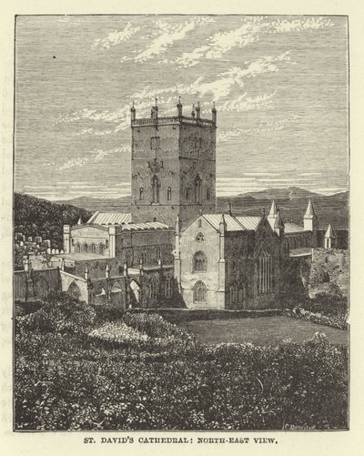 St. Davids Kathedrale, Nordostansicht von English School