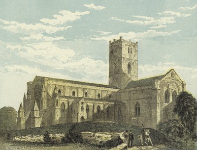 St. Davids Kathedrale, Südwestansicht von English School