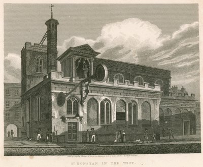 St Dunstan im Westen; St Dunstans Kirche, Fleet Street, London von English School
