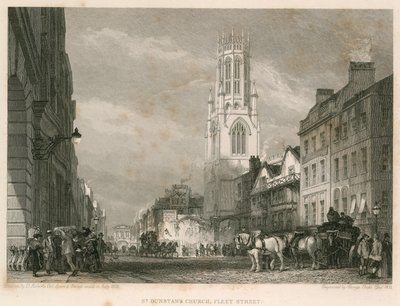 St Dunstans Kirche, Fleet Street, London von English School