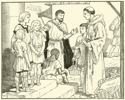 St. Gregor und die englischen Sklaven von English School