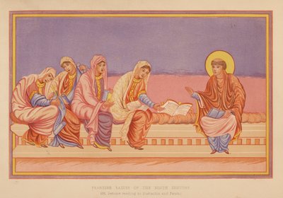 Der heilige Hieronymus liest Eustachia und Paula vor von English School