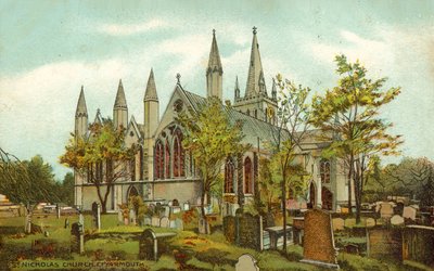 St. Nicholas Kirche, Great Yarmouth (Farblithographie) von English School
