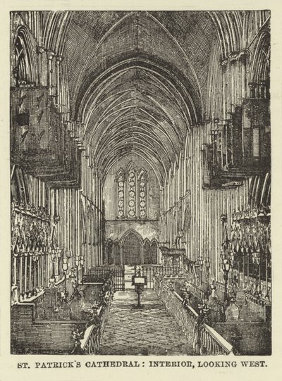 Kathedrale von St. Patrick, Innenraum, Blick nach Westen von English School