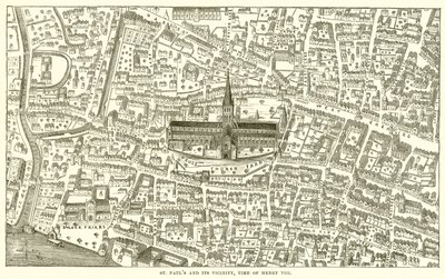 St. Pauls und seine Umgebung, Zeit von Heinrich VIII von English School