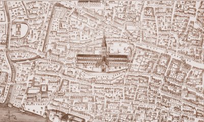 St. Pauls und seine Umgebung zur Zeit von Heinrich VIII von English School