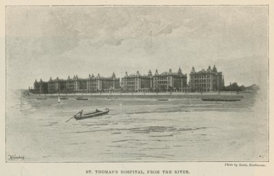 St Thomass Hospital, vom Fluss aus gesehen von English School